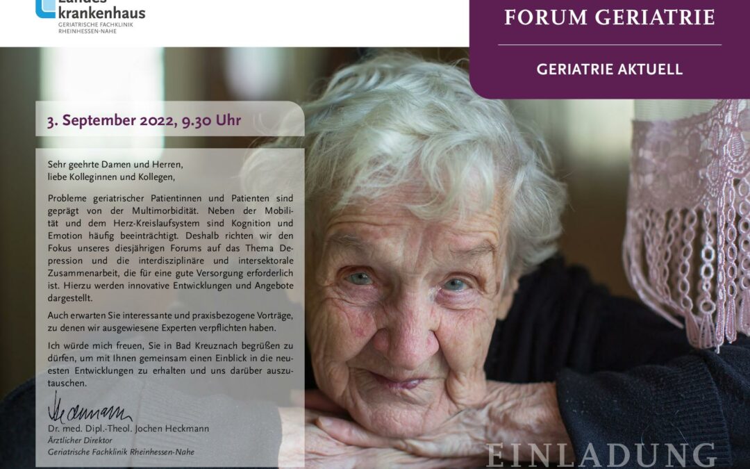 Das FORUM GERIATRIE – GERIATRIE AKTUELL: 3. September 2022