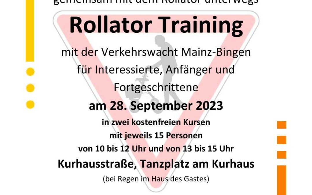 Rollator Training mit der Verkehrswacht Mainz-Bingen